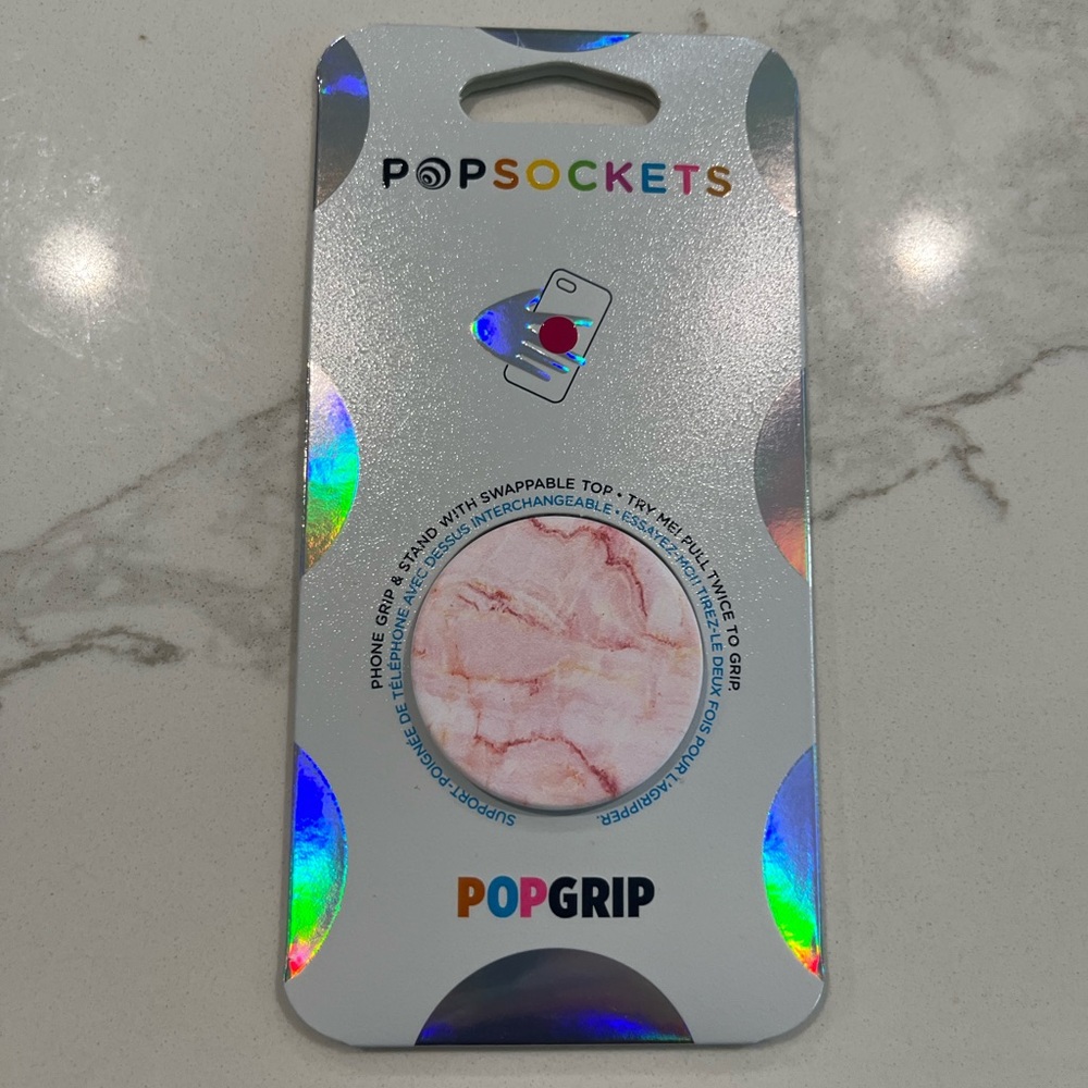 PopSockets PopGrip Marble Pink Phone Grip